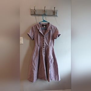 Collectif x Modcloth Purple Shirt Dress